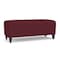 Lesro Siena Lounge Reception Loveseat Bench, Black, OH Wine Upholstery SN6001 - alternate 1